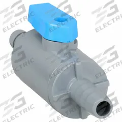 APPROVED VENDOR Manual Two-Way Ball Valve: 3/8 in, PVC, Straight, Barb x Barb, Full Port Ball Port (MPN 6381690). Key specifications — attr1008170: APPROVED VENDOR.
