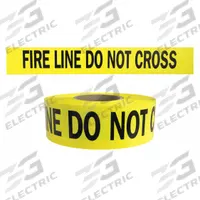 APPROVED VENDOR Barricade Tape: 1,000 ft Lg, 3 in Wd, Fire Line Do Not Cross Legend, Polyethylene (MPN B3104Y15-200). Key specifications — Tape Message: Fire Line Do Not Cross; Message Color: Black; Brand: APPROVED VENDOR.