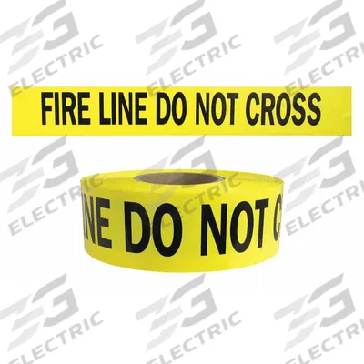 APPROVED VENDOR Barricade Tape: 1,000 ft Lg, 3 in Wd, Fire Line Do Not Cross Legend - First Responder Messaging Barrier Tape