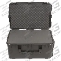 SKB Protective Case: 18 in x 29 in x 14 in Inside, Pick and Pluck, Black, 2 Wheels, 29 lb Wt, IP67 (MPN 3I-2918-14BC). Key specifications — Handle Style: Folding; Brand: SKB; Case Closure Type: Latches.