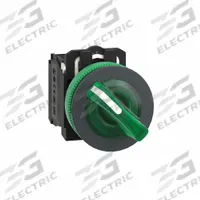 SCHNEIDER Selector Switch: 30 mm Panel Mounting Size, 2 Positions, Short Lever, 1NO/1NC (MPN XB5FK123B5). Key specifications — AC Contact Rating: 3 A @ 240 V; Action: Maintained/Maintained; Cam: No Cam Included; DC Contact Rating: 0.27 A @ 250 V; Hazardous Location Specification: Not Rated; Operator Head Material: Plastic; Operator Head Type: Short-Handled Knob; Operator Illumination: Illuminated.