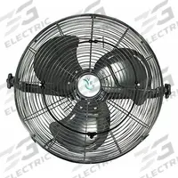 VES-ARTEX Mounted Fan: 18 in Blade Dia, 120V AC, 1/10 hp Motor HP, Wall Mount, Non-Oscillating (MPN 118291). Key specifications — Brand: VES-ARTEX; Voltage: 120V AC; Number of Speeds: 3; Fan Mounting Location: Wall; Oscillation: Non-Oscillating; Mounting Type: Bracket.
