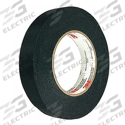 3M Electrical Tape: 1/2 in Wd, 72 yd Lg, 7.09 mil Thick, Acetate Cloth - Abrasion-Resistant Electrical Tape