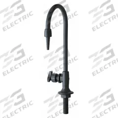 CHICAGO FAUCETS Laboratory Faucet: Faucet, Single-Post, For Distilled Water Media, 1 Handles, Cross (MPN 869-BLHPVC). Key specifications — Brand: CHICAGO FAUCETS; Color/Finish: Matte Black; Inlet Connection Type: NPT; Product Type: Faucet; Flow Pattern: Inline.