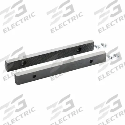 WESTWARD Serrated Jaw: Steel, For 8 in Vise Jaw Wd, 4 Screws, Works with 3FDH2,6RA23 - Screw-In Vise Jaw Caps