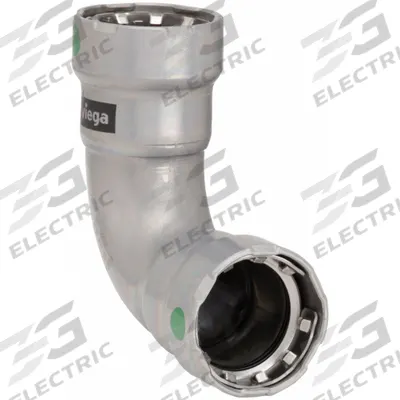 VIEGA MEGAPRESS Crimp Elbow Fitting: 1 1/4 in Pipe x 1 1/4 in Pipe Size, Press-fit x Press-fit - Steel Press Pipe Fittings