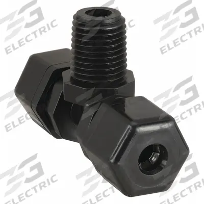 PARKER Compression Tee Fitting: 1/2 in OD x 1/2 in OD x 1/2 in Pipe Size - Polypropylene Compression Tube Fittings