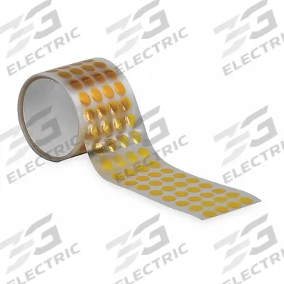 TAPECASE Film Tape: Disc, 1/4 in Dia, 2.5 mil Thick, Polyimide Film, Silicone, Brown - High-Temperature Film Masking Tape Discs