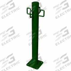 ULTRAPLAY Leash Post: Steel, Green, 36 3/4 in Overall Ht (MPN PBARK-480-NATURAL). Key specifications — Material: Steel; Color: Green.