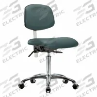 Cleanroom Task Chair: Vinyl, Armless, Ht Range 21 1/2 in to 29 in, 18 1/2 in Seat Wd, 17 in Seat Dp (MPN BR-NCR-VMBCH-CR-T1-A0-NF-CC-8546). Key specifications — Foot Support: No; Back Tilt Backward: 13.5°; Back Tilt Forward: 10.5°; Base Material: Aluminum; Brand: APPROVED VENDOR; Product Type: Cleanroom Task Chair; Cleanroom Class: ISO 5; ESD-Safe: Not ESD Safe.