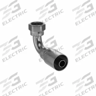 Parker Hydraulic Crimp Fitting: Steel x Steel, 90° Elbow, -12 For Hose Dash Size - Parker Crimp Hydraulic Hose Fittings with ORS Connection