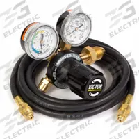 VICTOR Regulator: CGA 580 Inlet, 5/8"-18 F RH Outlet, 50 scfh (Argon) /38 scfh (Carbon Dioxide) (MPN 0781-9412). Key specifications — Compatible Gas Type: Carbon Dioxide; Manufacturer Part Number: 0781-9412; Brand: VICTOR; Inlet Connection: CGA 580; Outlet Connection: 5/8"-18 F RH.