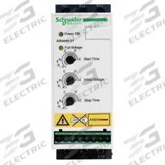 SCHNEIDER Soft Start: 460-480V AC, 6 A Output Current, With Bypass, IP20/NEMA 1, 60/50 Hz, 24V DC (MPN ATS01N206RT). Key specifications — Control Voltage: 24V DC; Manufacturer Part Number: ATS01N206RT.