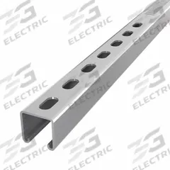 Strut Channel: Steel, Pre-Galvanized Zinc, 12 ga Gauge, 7 7/8 mm_50 3/4 mm Slot Spacing (MPN DS-SS15812-102-PG). Key specifications — Material: Steel; Color: Gray; Finish: Pre-Galvanized Zinc; Brand: DAKOTA SYSTEMS.
