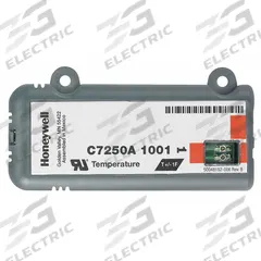 Temperature Sensor: Duct Mount (MPN C7250A1001/U). Key specifications — Compatible Building Automation Protocols: Sylk; For Use With Building Automation Systems: Building Automation System Compatible; Product Type: Economizer Temperature Sensor; Brand: HONEYWELL; Electrical Connection Type: Screw Terminals; Mounting Location: Duct Mount; Manufacturer Part Number: C7250A1001/U; Display: No Display.