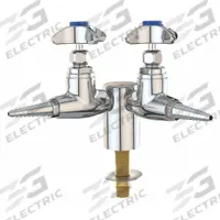 INSTOCK Needle Valve: Needle Valve, Threaded Shank, For Gas Media, 2 Handles, 2 Outlets, Cross (MPN GRL2880-132AWSA-G). Key specifications — Brand: INSTOCK; Color/Finish: Chrome; Inlet Connection Type: NPT; Product Type: Needle Valve; Index Color: Blue; Flow Pattern: 90 Degree.