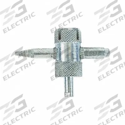 HALTEC Large Bore Tool: Four-Way Large Bore Core Tool, Steel, 2 in Overall Lg - Tire Valve Tools