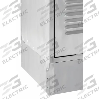 HALLOWELL Locker Side Base: 1/8 in x 18 in x 6 in, 1/8 in Footplate Wd, Side - Base Components & Kits for Standard Lockers