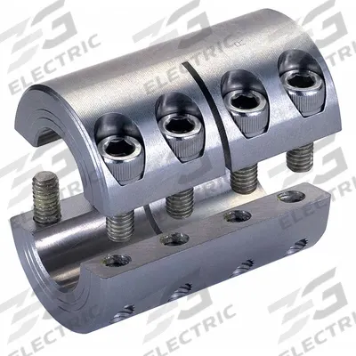 RULAND MANUFACTURING Rigid Shaft Coupling: 1 15/16 in Bore Dia 1, 1 15/16 in Bore Dia 2, Round - Two-Piece Rigid Shaft Couplings