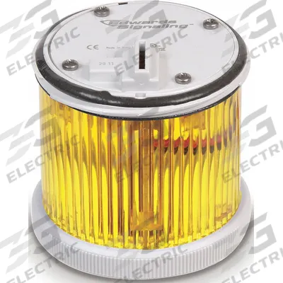 EDWARDS SIGNALING Tower Light Module: Flashing/Steady, 24V AC/24V DC, Yellow - Multimode Light Modules