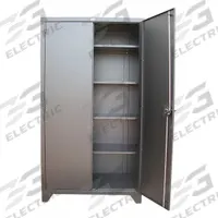 GREENE MANUFACTURING, INC. Storage Cabinet: 36 in x 24 in x 82 in, Swing Handle & Padlock Hasp (MPN MDC-3624-82). Key specifications — attr62698: Dark Gray; attr62736: Welded; attr87895: Legs; attr62693: Assembled; attr62737: Stationary; attr62694: Adjustable; attr62695: Baked Enamel; attr62696: Steel.