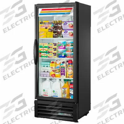 TRUE REFRIGERATION Refrigerated Merchandiser: 62 3/8 in x 24 7/8 in x 23 1/8 in, Black - Glass Door Refrigerator Merchandisers