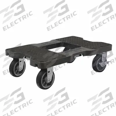 SNAP-LOC General Purpose Dolly: 1,500 lb, Black, 32 in L x 21 in W x 10 in H Deck - General Purpose Dollies with E-Track Fittings