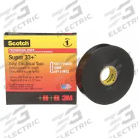 3M Electrical Tape: 3/4 in Wd, 36 yd Lg, 7 mil Thick, Polyvinyl Chloride Film, Rubber, Black (MPN 33+-3/4X36YD-1). Key specifications — Series: Super 33+.