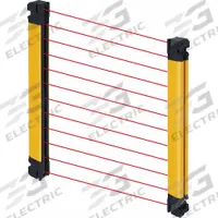 OMRON Light Curtain: 24V DC, 124 Beams, 20 mm Spacing, 760 mm Protected Ht, M12 (MPN F3SG-4SRA0760-25-F). Key specifications — attr1072105: 100 mA @ 24V DC; attr1072113: 870 nm IR LED; attr1074635: 24V DC; attr211263: OMRON; attr1072122: M12; attr1072130: M12; attr1074628: Not Rated; attr1072126: 300 mA @ 24V DC.