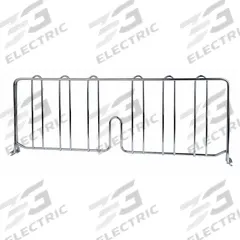 METRO Shelf Divider: 24 in x 2 in x 8 in, Steel (MPN DD24C-1PK). Key specifications — Material: Steel; Color: Silver; Finish: Chrome; Brand: METRO; Ledge Size: 24 in.