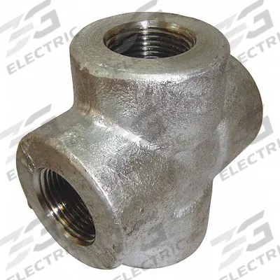 APPROVED VENDOR Metal Pipe Cross: Cross, Steel, Class 3000 - Extreme-Pressure Zinc-Galvanized Steel Pipe Fittings