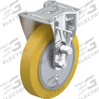 APPROVED VENDOR Plate Caster: Rigid, Safety Brake, Polyurethane, 8 in Wheel Dia, 2 in Wheel Wd, Slot (MPN B-GTH 200K-TMR). Key specifications — Wheel Bearing Type: Ball; Wheel/Tread Color: Beige; Brand: APPROVED VENDOR; Caster Type: Rigid.