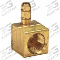 PARKER Barbed Fitting Elbow: 1/4 in ID x 1/4 in ID Size, Barbed x FNPT, Brass, Rigid (MPN 230-6-4). Key specifications — Brand: PARKER.