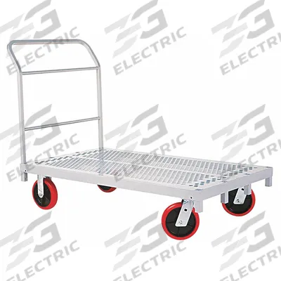 RAYMOND PRODUCTS Platform Truck: 2,400 lb, 54 in L x 30 in W x 11 3/4 in H Deck, Perforated - Flow-Through Platform Trucks