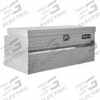 BUYERS PRODUCTS Truck Box Chest: Utility Chest Truck Box, Aluminum, 19 in Overall Dp, Silver, Keyed (MPN 1712130). Key specifications — Brand: BUYERS PRODUCTS; Color: Silver; Latch Type: Paddle Handle.