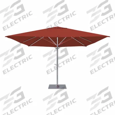 CALIFORNIA UMBRELLA Outdoor Umbrella: Terra Cotta, Aluminum/Steel, Hand Crank - Rectangular Umbrellas