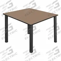 KEE Cafe/Breakroom Table: Laminate, Oak, 29 in Overall Ht - Max, 48 in Overall Wd, 48 in Overall Dp (MPN TB4848NOBPBK). Key specifications — Brand: KEE; Frame Color: Black; Frame Material: Steel; Edge Color: Black; Tabletop Color: Oak; Tabletop Shape: Square; Tabletop Structural Material: Laminate; Tabletop Surface Material: Laminate.