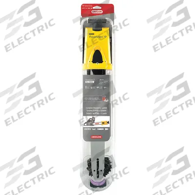 OREGON Chainsaw Sharpener Starter Kit: 18 in Compatible Bar Lg, 3/8 in, 0.5 in Gauge - Chain, Bar & Sharpener Sets