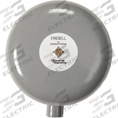 EDWARDS SIGNALING Fire Bell: 20 to 24V DC, Bell Sound, Gray, 86 dB Alarm Volume @ 10 ft - Max - Fire Alarm Bells