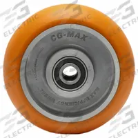 ALBION Caster Wheel: 6 in Wheel Dia., 2 in Wheel Wd, Polyurethane, 1,500 lb Load Rating, Aluminum (MPN AN0622808MAX). Key specifications — Brand: ALBION; Wheel/Tread Color: Orange.