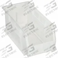 AKRO-MILS Hang and Stack Bin: 5 1/2 in x 10 7/8 in x 5 in, Clear, Label Holder Included, 30230SCLAR. Key specifications — Electrostatic Discharge: Not Electrostatic Discharge Conductive; Brand: AKRO-MILS; % Recycled Content: 0%.