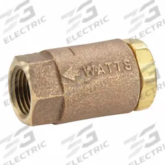 WATTS Check Valve: Disc, Inline Valve Body, 1/2 in Pipe Size, FNPT x FNPT, Copper Silicon Alloy, NPT (MPN LF601-1/2). Key specifications — Brand: WATTS.