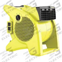 Centrifugal Blower: 350 cfm, 1/16 hp, Pivoting Frame, 120V AC, 3 Speeds, Yellow, Variable, ABS, ABS (MPN 9566). Key specifications — Product Type: Centrifugal Blower; GFCI Protected: Yes; Number of Speeds: 3; Housing Material: ABS; Brand: AIR KING; Nominal Voltage: 115V AC.