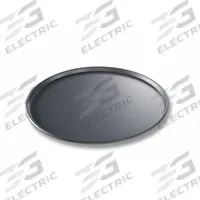 CHICAGO METALLIC Pizza Pan: 14 7/16 in Overall Dia, Anodized Aluminum, Solid, 14 ga Gauge (MPN 49143). Key specifications — Brand: CHICAGO METALLIC; Product Type: Pizza Pan; Material: Anodized Aluminum; Perforated: Solid; NSF Certified: No; Coating: Pre-Seasoned.