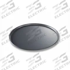 CHICAGO METALLIC Pizza Pan: 14 7/16 in Overall Dia, Anodized Aluminum, Solid, 14 ga Gauge (MPN 49143). Key specifications — Brand: CHICAGO METALLIC; Product Type: Pizza Pan; Material: Anodized Aluminum; Perforated: Solid; NSF Certified: No; Coating: Pre-Seasoned.