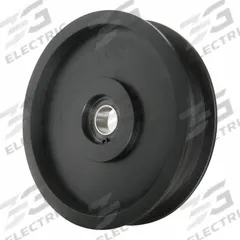 USA INDUSTRIALS Flat Belt Idler Pulley: 11/16 in Bore, 5.5 in OD, Nylon, Ball Bearing (MPN ZPLY-468). Key specifications — Bearing Type: Ball; Brand: USA INDUSTRIALS.