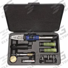 WESTWARD Butane Soldering Iron Kit: PRO, Soldering Iron Kit (MPN 4UZZ9). Key specifications — Run Time: 40 min; Ignition Type: Self-Igniting; Manufacturer Part Number: 4UZZ9; Brand: WESTWARD.