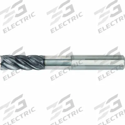 WIDIA HANITA Roughing End Mill: Carbide, AlTiN Coated, 4 Flute, 1/2" Mill Dia, 5/8" LOC - Fast-Cutting Corner-Radius Carbide Roughing End Mills for Stainless Steel & Super Alloys