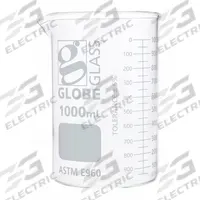 GLOBE SCIENTIFIC Beaker: 1,000 mL, 33.81 fl oz, A, Low Form, Type I, White, Borosilicate Glass (MPN 8011000). Key specifications — attr1371034: Type I; attr1371051: GLOBE SCIENTIFIC; attr1371062: White.