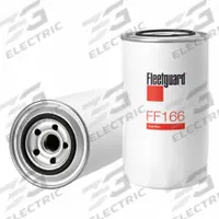 FLEETGUARD Automotive Fuel Filter: 11 5/8 in Overall Lg, 3 5/8 in Outside Dia, 13 3/8 in Overall Ht (MPN FF166). Key specifications — attr1137520: BF7907; attr1137521: FF166; attr434022: FLEETGUARD; attr1017112: Construction Equipment; attr1017113: Kubota.